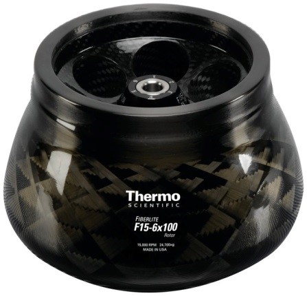 Ротор угловой F15-6х100 мл, карбоновый (углеволокно Fiberlight), до 15000 об/мин, 24652g., Thermo FS Фото 1