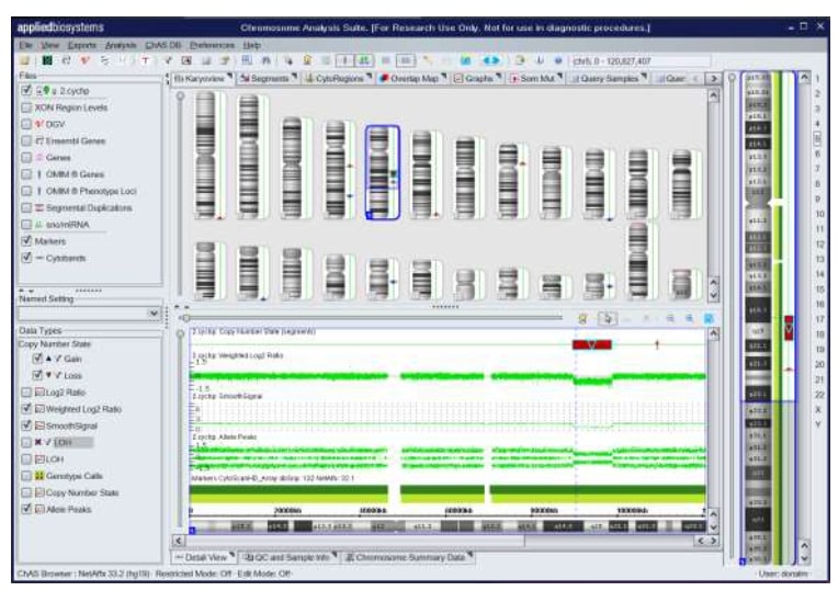 Chromosome Analysis Suite (ChAS): для анализа числа копий; Multi-Sample Viewer (MSV): для анализа числа копий и соматических мутаций у большого количесва образцов одновренменно;