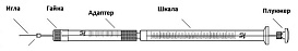Шприц нейронный 0,5 мкл, тип иглы 32/20/3, Neuros 7000.5 КН