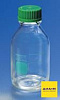 Бутыль 1 л, БС Pyrex до 500 °С, d горла внешний 45 мм, с завинчивающейся крышкой, круглая, 4 шт/уп