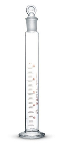 Цилиндр мерный, 10 мл, класс 2, ц.д. 0,2 мл, БС, с пришлифованной пробкой исп. 2, 10 шт./уп., Россия Фото 1