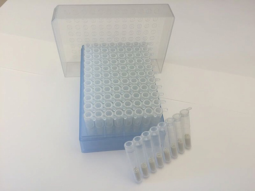 Планшет 96х1,2 мл, Lysing Matrix E, керамические шарики d 1,4 мм, кремниевые d 0,1 мм, стеклянный 1х d 4 мм, MP Biomedicals Фото 1