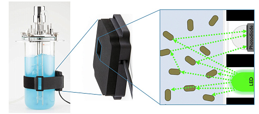 Сенсор для неинвазивного онлайн-мониторинга биомассы в биореакторах, кастомизированная длина волны, BioR, Aquila Biolabs Фото 4