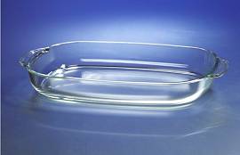 Лоток стеклянный для стерилизации и выпаривания, стекло Pyrex, 2000 мл, l=201 мм, w=201мм, h=55 мм, 1 шт./уп.., 4 шт./кор.