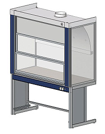 Шкаф вытяжной общего назначения, ш.раб. пов. 150 см, глубина 80 см, н/ж сталь