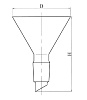 Воронка для порошков, стекло, d 120 мм, h 150 мм, шлиф 29/32 Фото 2
