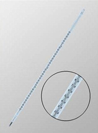 Термометр лабораторный, ц.д. 0,5°С, стекло, ТЛ-6М № 1, -30...+25°C, d 7,5 мм, дл. 220 мм
