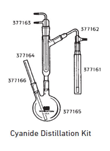 Дистиллятор стеклянный для определения цианида, 1000 мл, 1 шт., DWK Life Sciences (Duran, Wheaton, Kimble) Фото 1