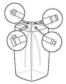 Мешки для сбора, хранения и транспортировки культуральной жидкости 3D Productainer BPCs, 50 литров, материал CX5-14, 4 порта