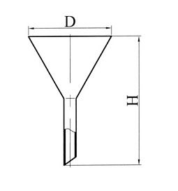 Воронка лабораторная, стекло, d 100 мм, h 150 мм