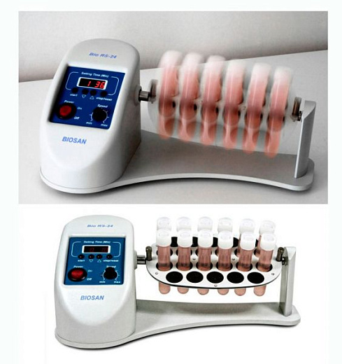 Ротационный перемешиватель, 1,5-15 мл, 22 места, вертикальное вращение, Bio RS-24, Biosan Фото 1