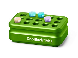 Штатив CoolRack M15, для пробирок объёмом 1,5/2 мл, 15 мест, зеленый