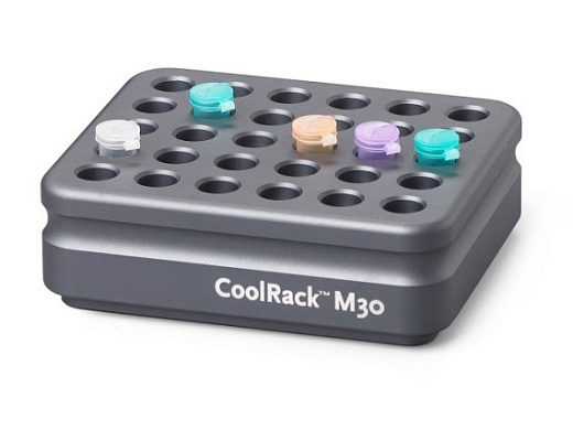 Штатив CoolRack M30, для пробирок объёмом 1,5/2 мл, 30 мест, серый, Corning (BioCision) Фото 1