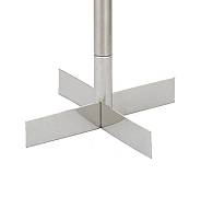 Перемешивающий элемент лопастной, 4 закрепленные лопасти, d 100 мм, длина 500 мм, нержавеющая сталь