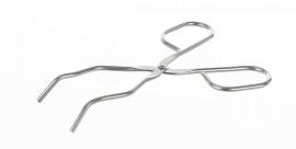 Щипцы тигельные с насечкой, нержавеющая сталь 18/10 E-Poli, d 20 мм, длина 220 мм, 1 шт.