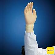 Перчатки латексные, длина 30 см, толщина 0,22/0,20/0,16, текстурированная поверхность ладони и кончиков пальцев, стерильные G3, бежевый, размер 6,5, 20 пар