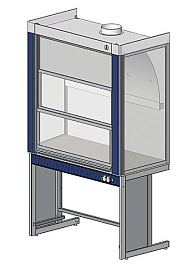 Шкаф вытяжной общего назначения, ш.раб. пов. 120 см, глубина 80 см, керамогранит