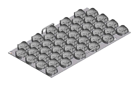 Платформа M c зажимами (пластик) 44x250 мл, для Multitron Standard