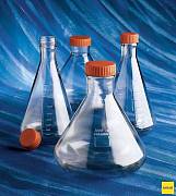 Колба Фернбаха 3000 мл, PC, вентилируемая крышка, стерильная