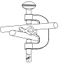 Узел крепежный, винт с накатанной головкой M8, d 16,5, угол 180°+90°, резьба 8, нержавеющая сталь Фото 4