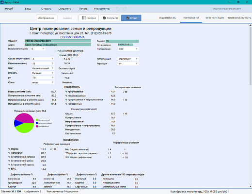 Спермоанализатор на базе ПО для компьютерного анализа эякулята, Аргус-CASA, АргусСофт Фото 2