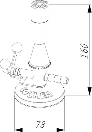 Горелка Теклю газовая с откидным клапаном, природный газ, Bochem Фото 2