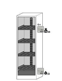 Шкафы для хранения аккумуляторов, 90 минут Ion-Line