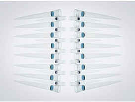 Наконечники до 200 мкл (от 2 мкл), стерильные, с двойным фильтром, длина 55 мм, PCR clean, 10 кассет х 96 шт.