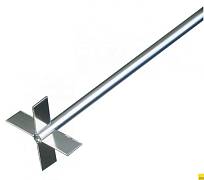 Перемешивающий элемент лопастной, 4 закрепленные лопасти, 12x50 мм, длина 400 мм, нержавеющая сталь, BR 10