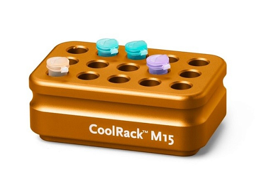 Штатив CoolRack M15, для пробирок объёмом 1,5/2 мл, 15 мест, оранжевый, Corning (BioCision) Фото 1