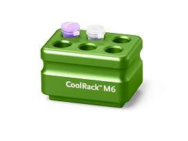 Штатив CoolRack M6, для пробирок объёмом 1,5/2 мл, 6 мест, зелёный